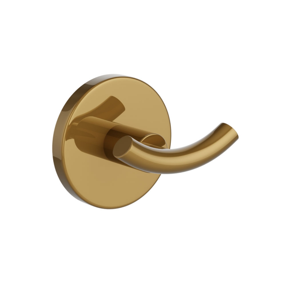 Double Robe Hook - Gold Bright PVD