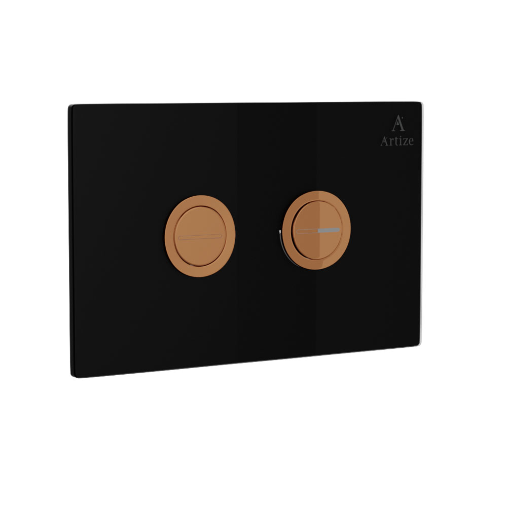 Cilica Pneumatic Black Glass Control Plate-Gold Bright PVD