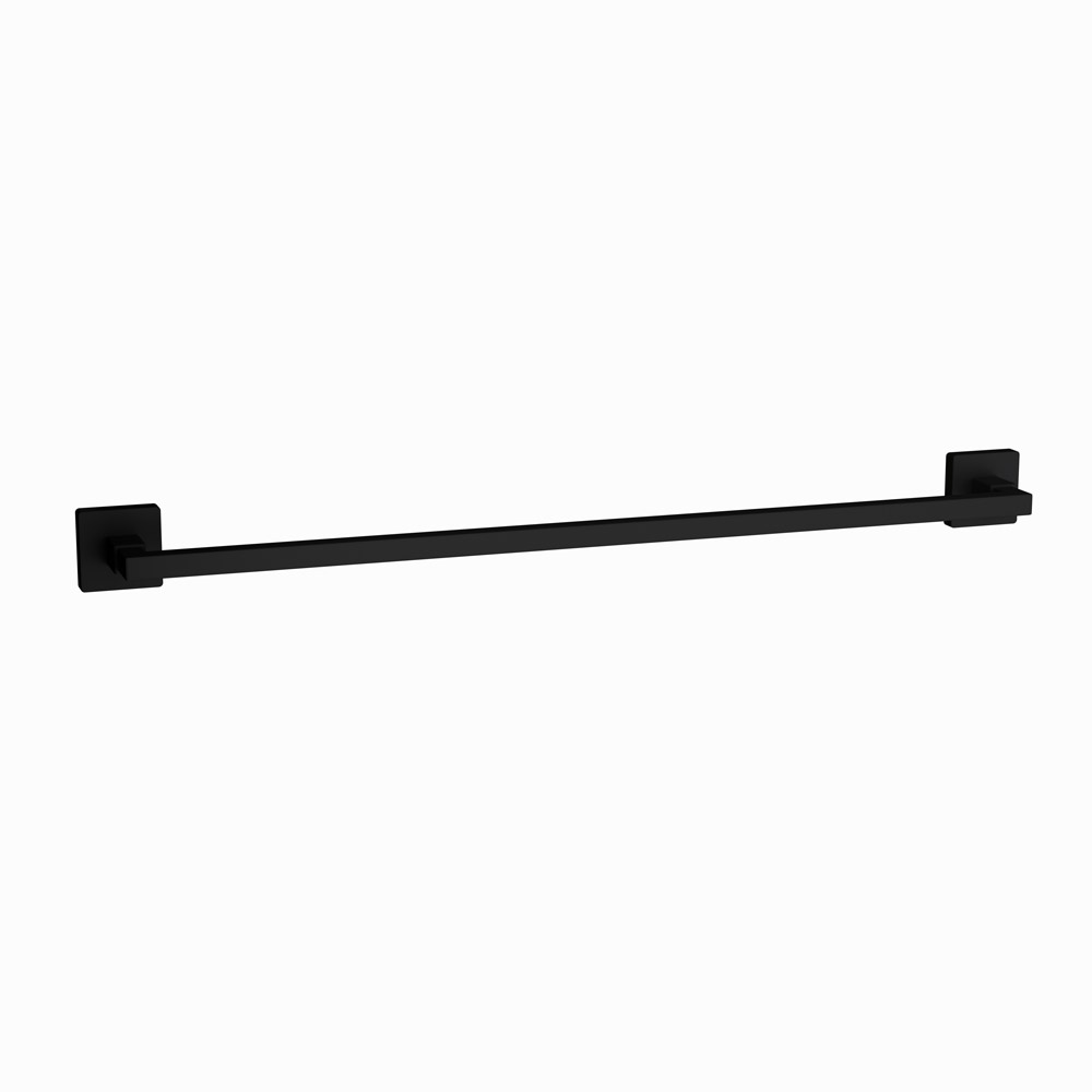 Single Towel Rail 600mm Long-Black Matt