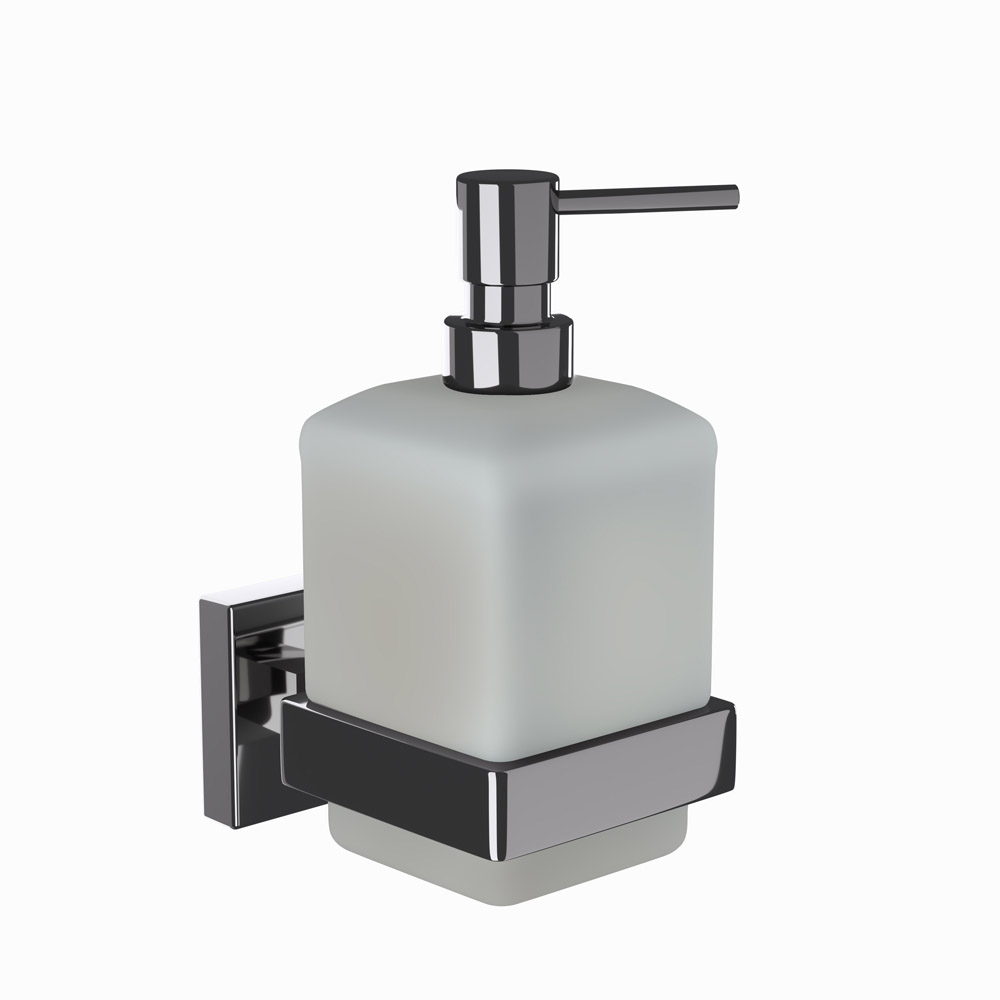 Soap Dispenser with Glass bottle-Black Chrome