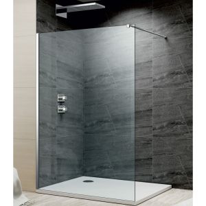 Walk-in Panel - Chrome Frame | Clear Glass-800 mm