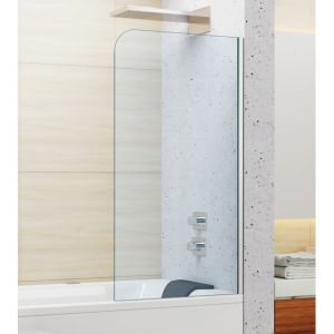 Tub Mounted Free Standing Bath Screen-Chrome Frame | Clear Glass-800