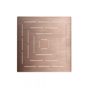 Maze Single Function 200X200mm Square Showerhead-Antique Copper