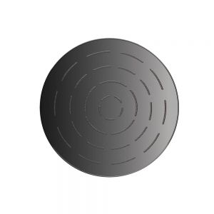 Maze Single Function 200mm Round Showerhead-Black Chrome