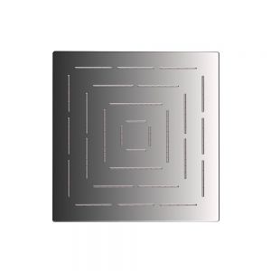 Maze Single Function 200X200mm Square Showerhead-Black Chrome