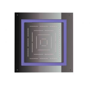 Maze Prime Square Shape Single Function Shower 450 X 450mm-Black Chrome