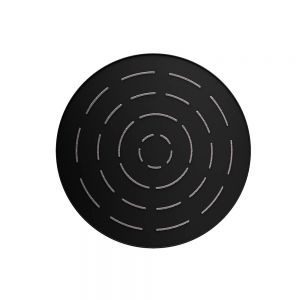 Maze Single Function 200mm Round Showerhead-Black Matt
