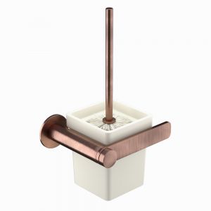 Toilet Brush &amp; Holder-Antique Copper