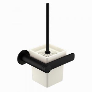 Toilet Brush &amp; Holder-Black Matt