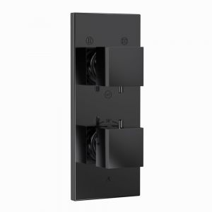 Thermatik-S In-wall Thermostatic Shower Valve with 4-Way Diverter-Black Chrome