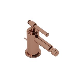 Single Lever Bidet Mixer with Popup Waste-Blush Gold PVD