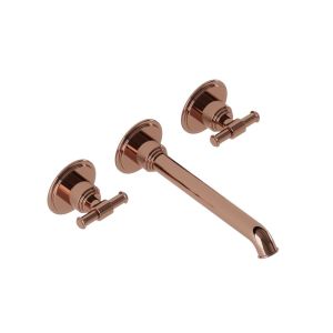 Exposed Part Kit of In-wall 3-Hole Basin Mixer-Blush Gold PVD