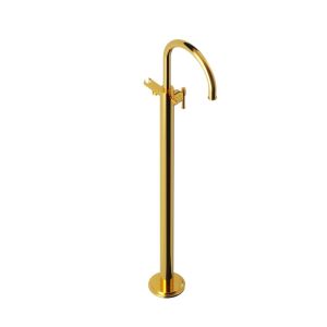 Exposed Parts of Floor Mounted Single Lever Bath Mixer-Gold Bright PVD