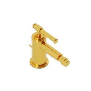 Single Lever Bidet Mixer with Popup Waste-Gold Bright PVD