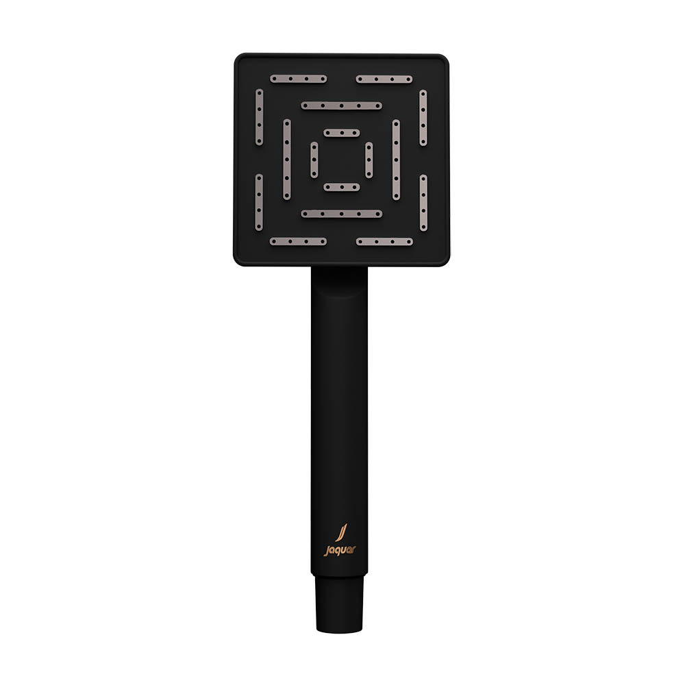 Maze Single Function 95X95mm Square Hand Shower-Black Matt