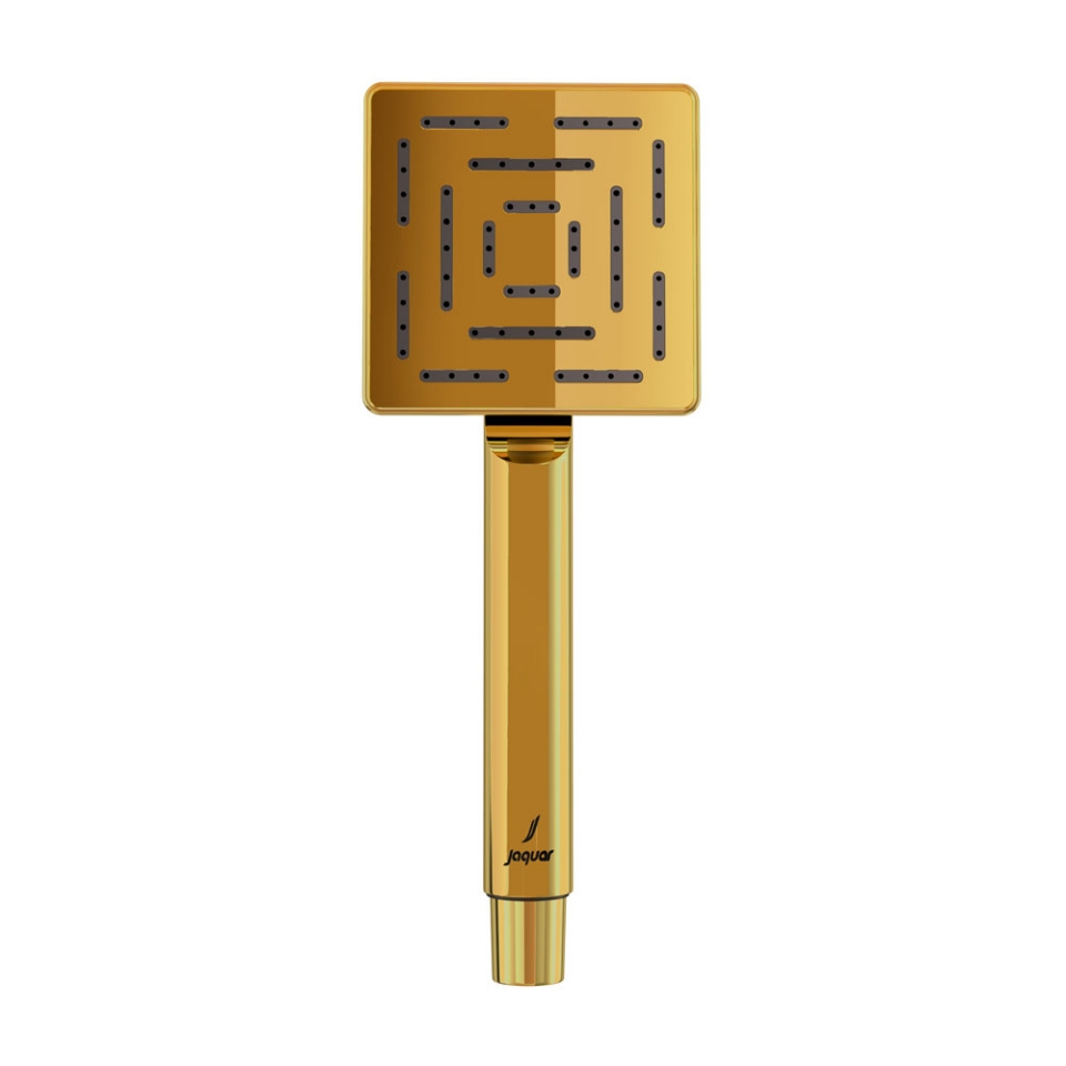 Maze Single Function 95X95mm Square Hand Shower-Gold Bright PVD