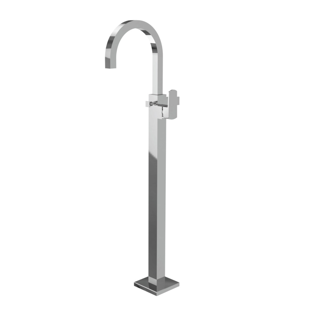 Exposed Parts of Floor Mounted Single Lever Bath Mixer-Chrome