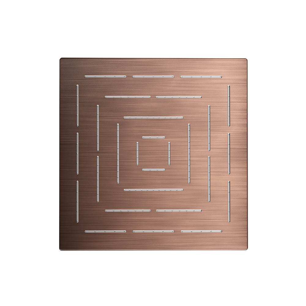 Maze Single Function 240X240mm Square Showerhead-Antique Copper