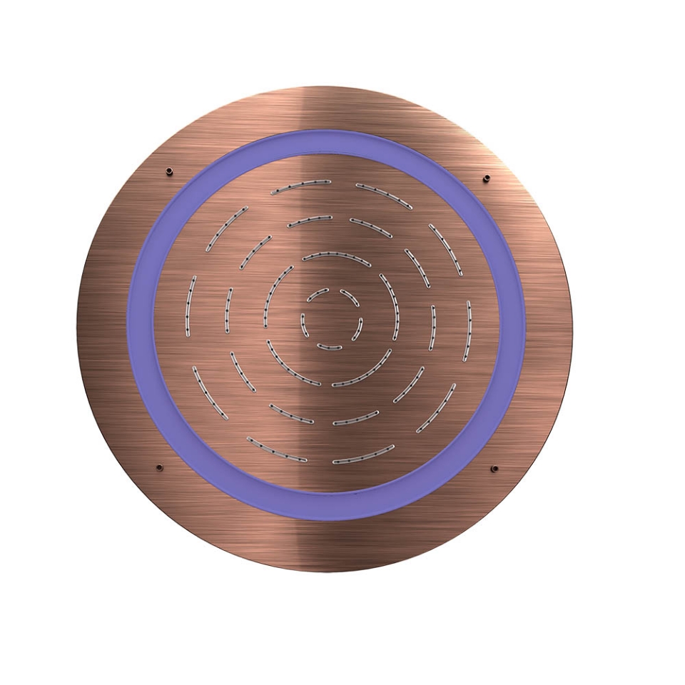 Maze Prime Round Shape Single Function Shower 450mm dia-Antique Copper