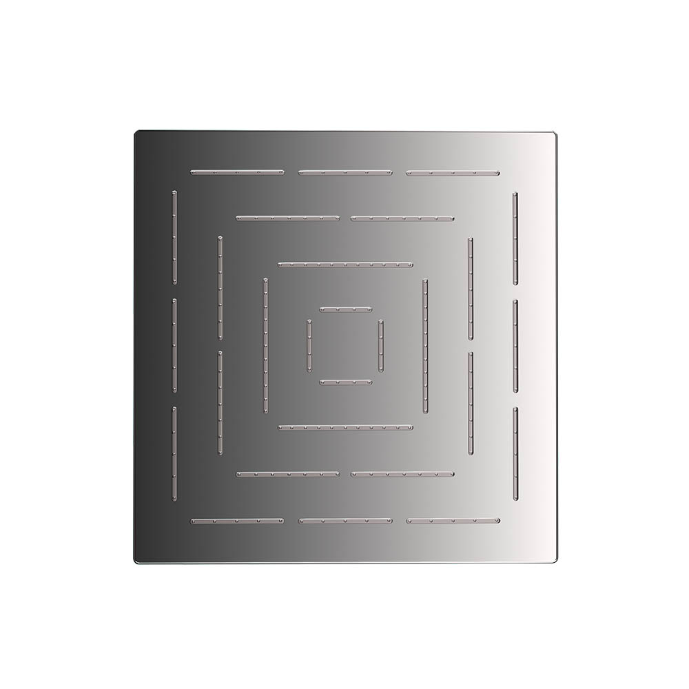 Maze Single Function 240X240mm Square Showerhead-Black Chrome