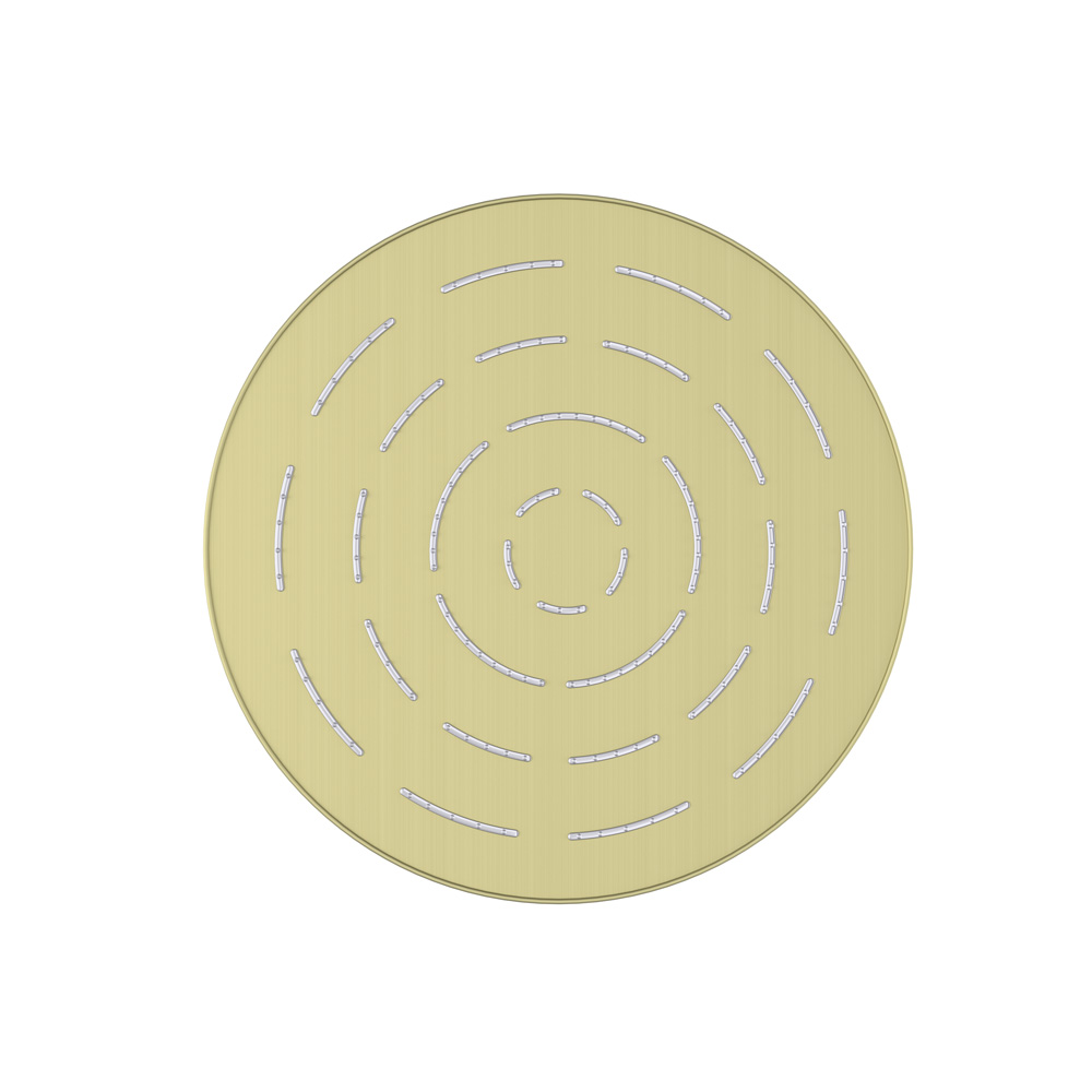 Maze Single Function 200mm Round Showerhead - Brass Matt