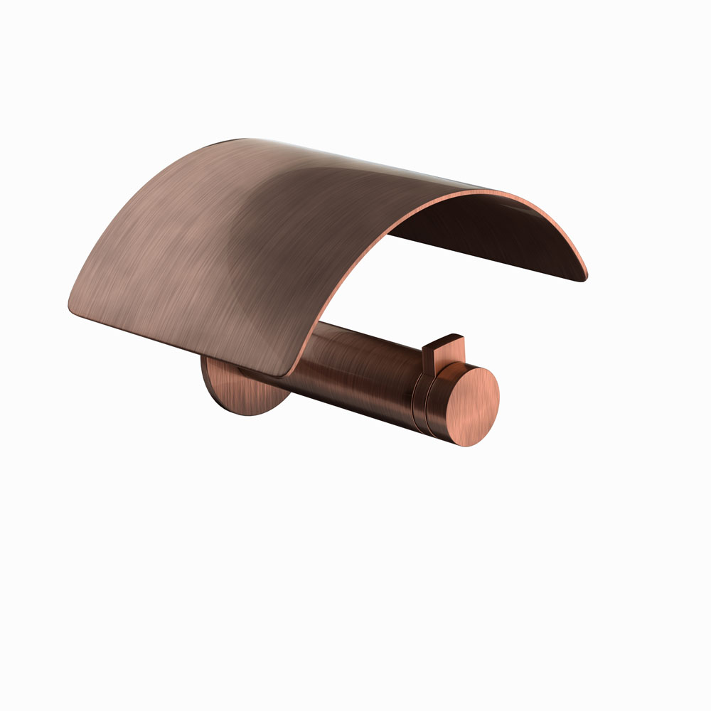 Toilet Paper Holder with Cover-Antique Copper
