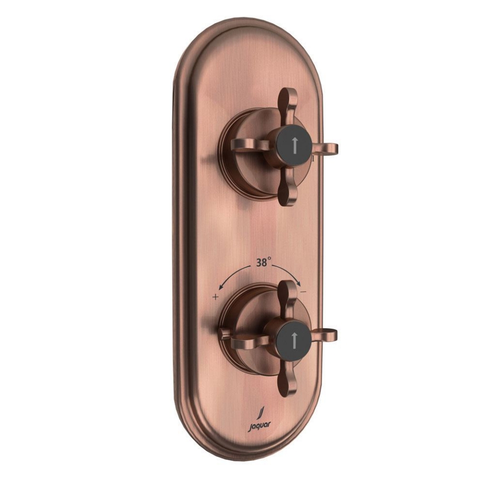 Aquamax 3 Outlet Thermostatic Shower Mixer complete set with in-wall part - Antique Copper
