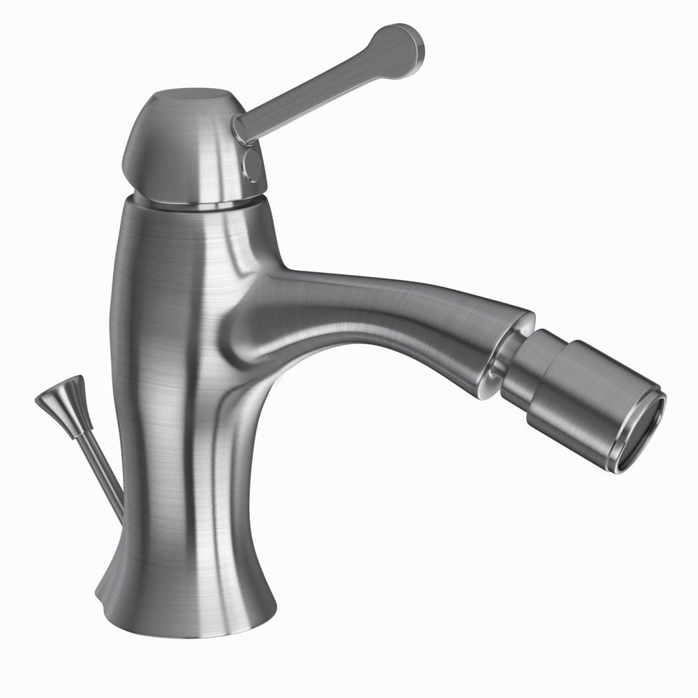 Mono Bidet Mixer with Popup waste-Stainless Steel