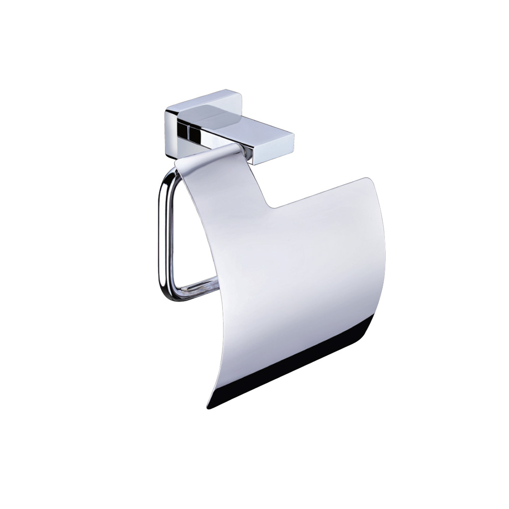 Toilet Paper Holder with Lid-Chrome