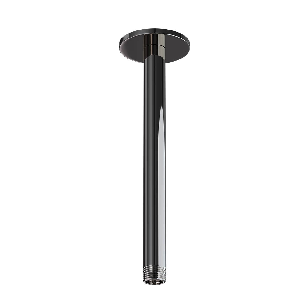 Round Ceiling Shower Arm 100mm-Black Chrome