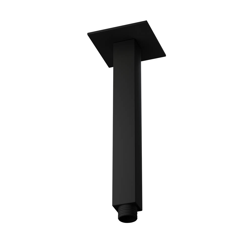 Square Ceiling Shower Arm 200mm-Black Matt