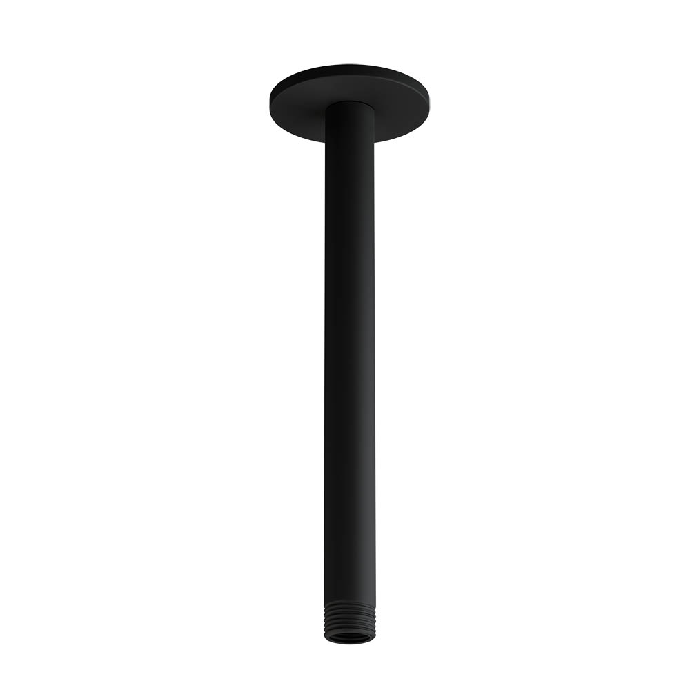 Round Ceiling Shower Arm 100mm-Black Matt