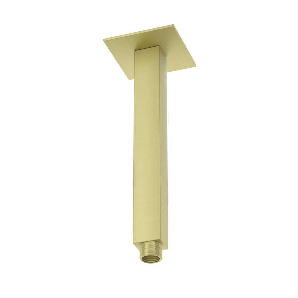 Square Ceiling Shower Arm 200mm-Brass Matt