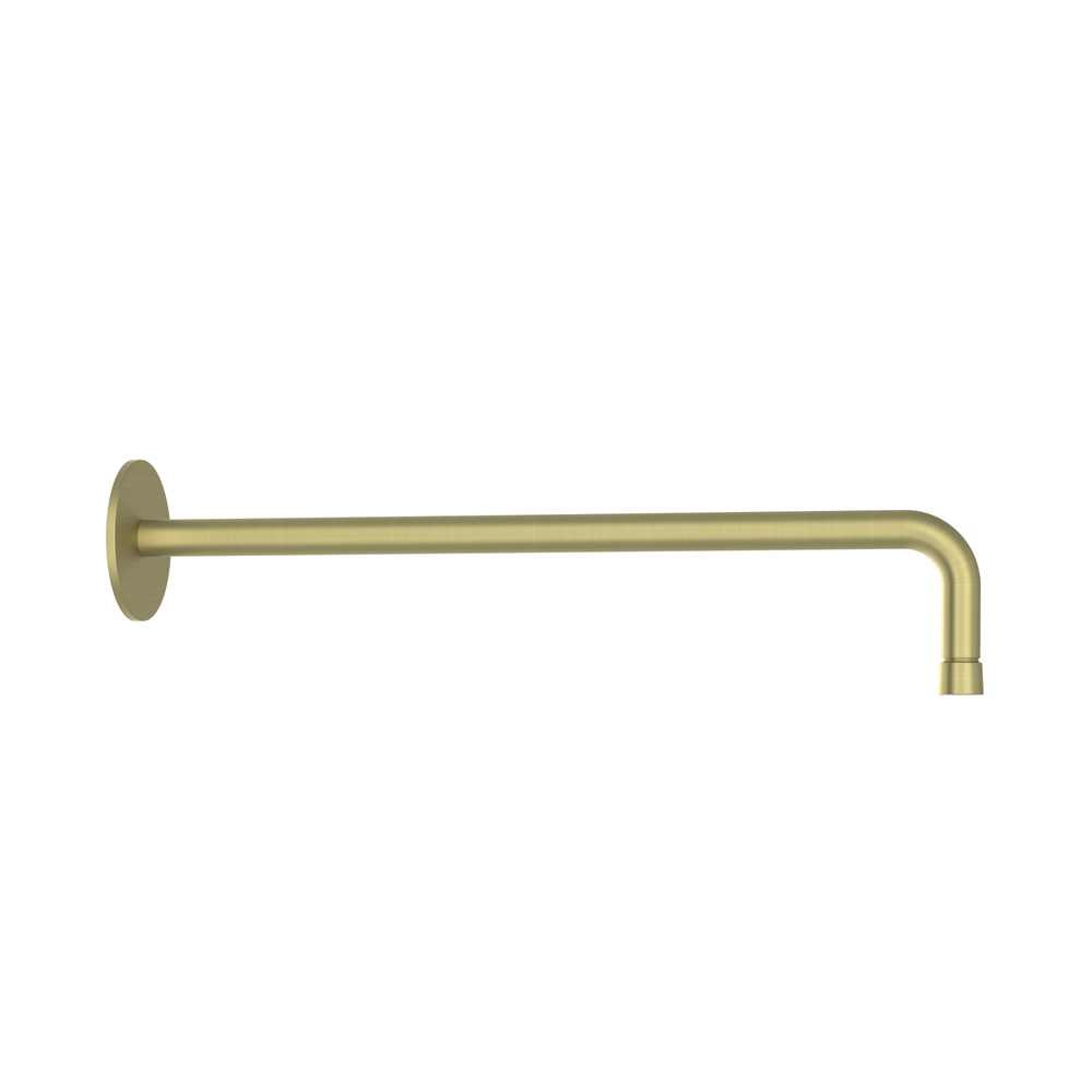 Round Shower Arm 450mm - Brass Matt