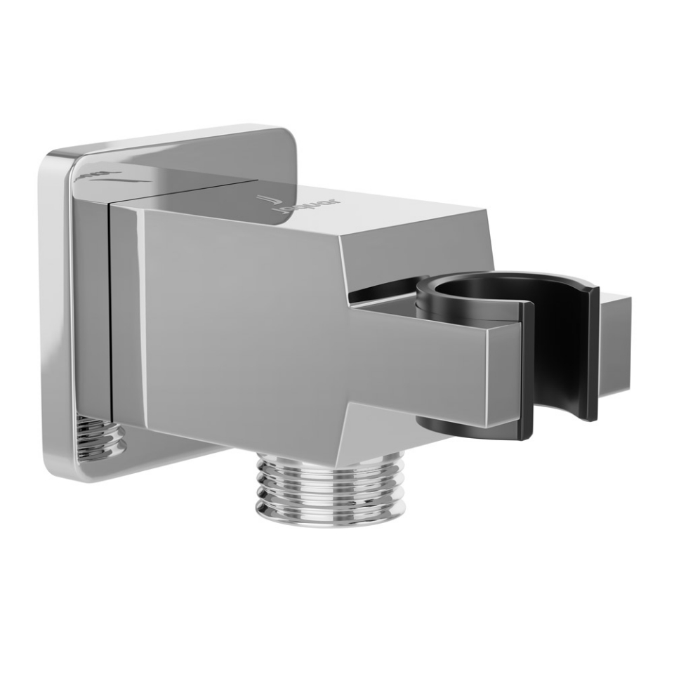 Square Wall Outlet-Chrome