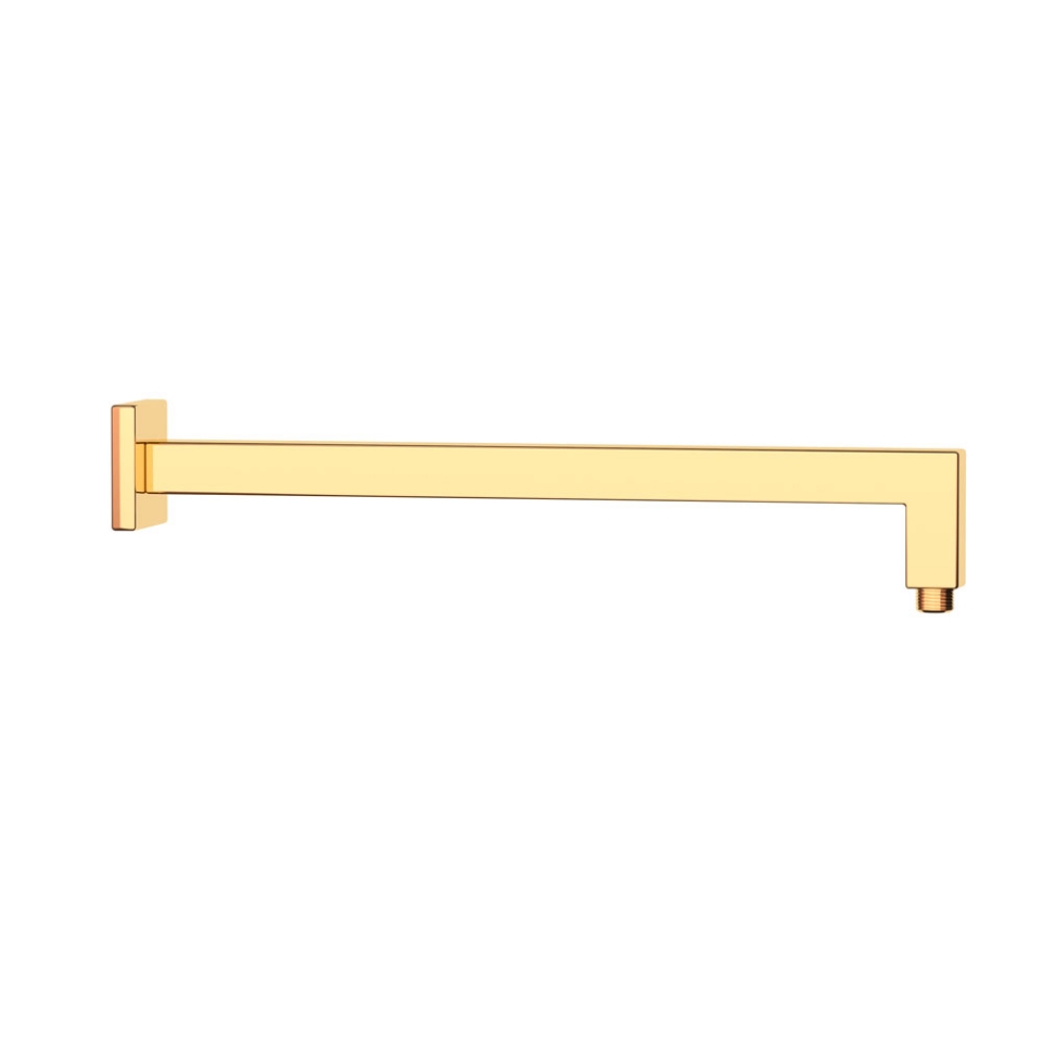 Square Shower Arm, 400mm-Gold Bright PVD