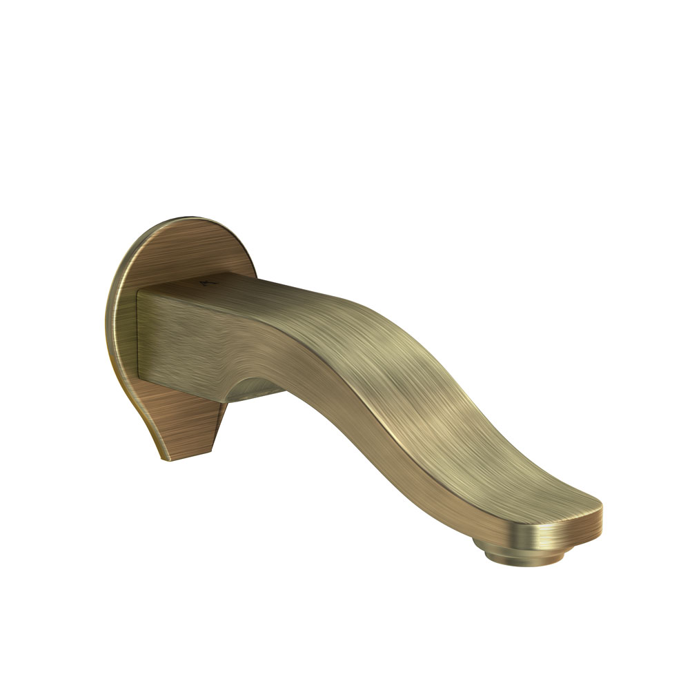 Tiaara Bath Spout with Wall Flange-Antique Bronze