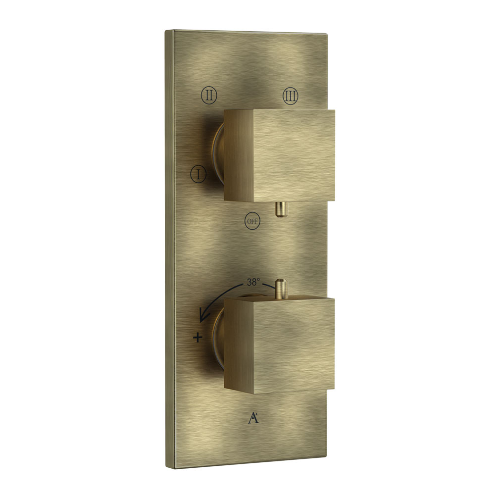 Thermatik-S In-wall Thermostatic Shower Valve with 4-Way Diverter-Antique Bronze