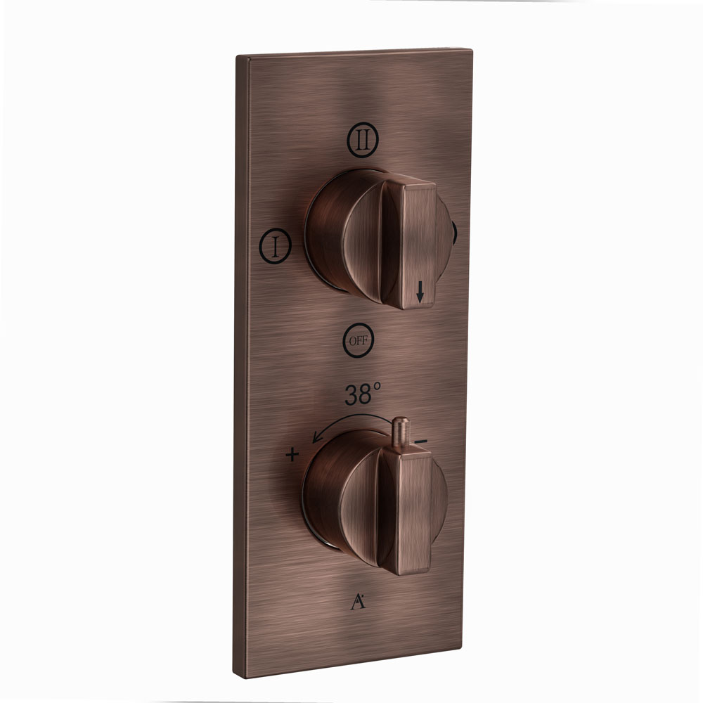 Thermatik-R In-wall Thermostatic Shower Valve with 3-Way Diverter - Antique Copper