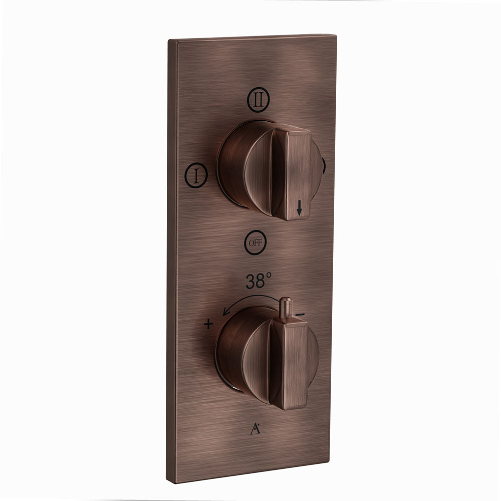 Thermatik-R In-wall Thermostatic Shower Valve with 4-Way Diverter-Antique Copper