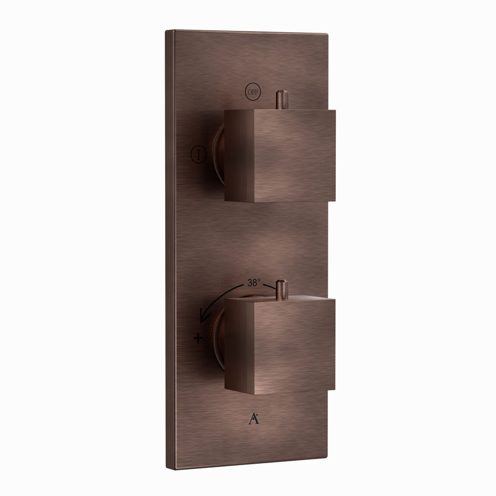 Thermatik-S In-wall Thermostatic Shower Valve with 2-Way Diverter - Antique Copper
