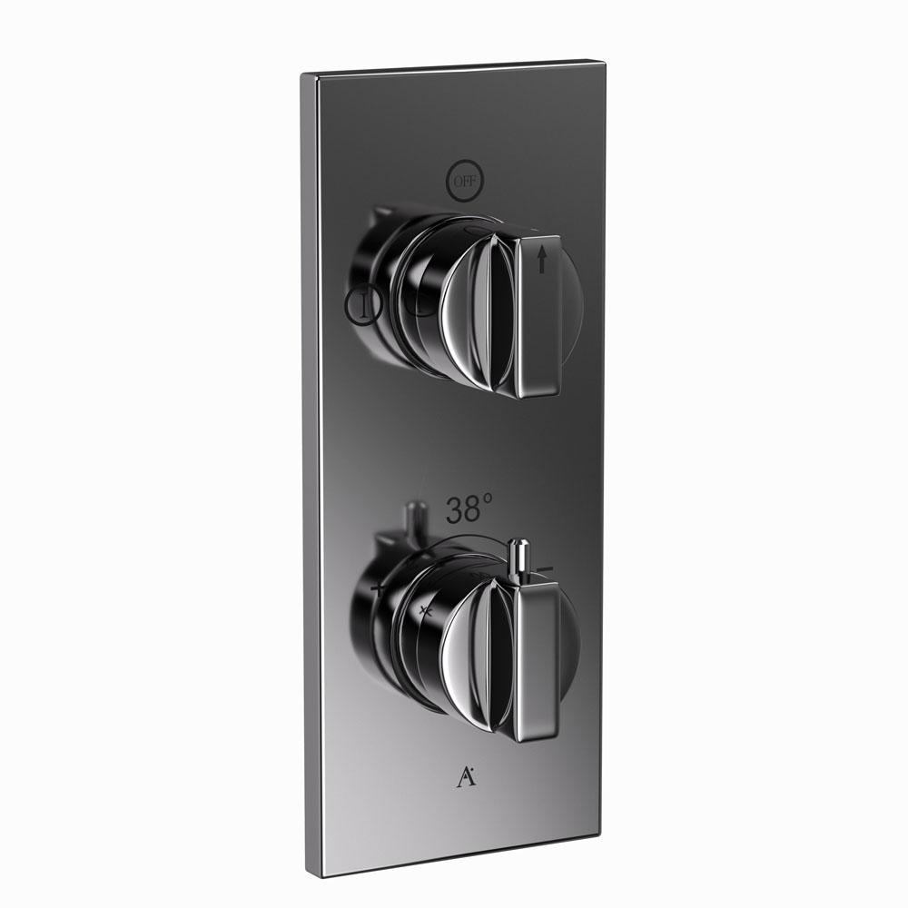 Thermatik-R In-wall Thermostatic Shower Valve with 2-Way Diverter - Black Chrome