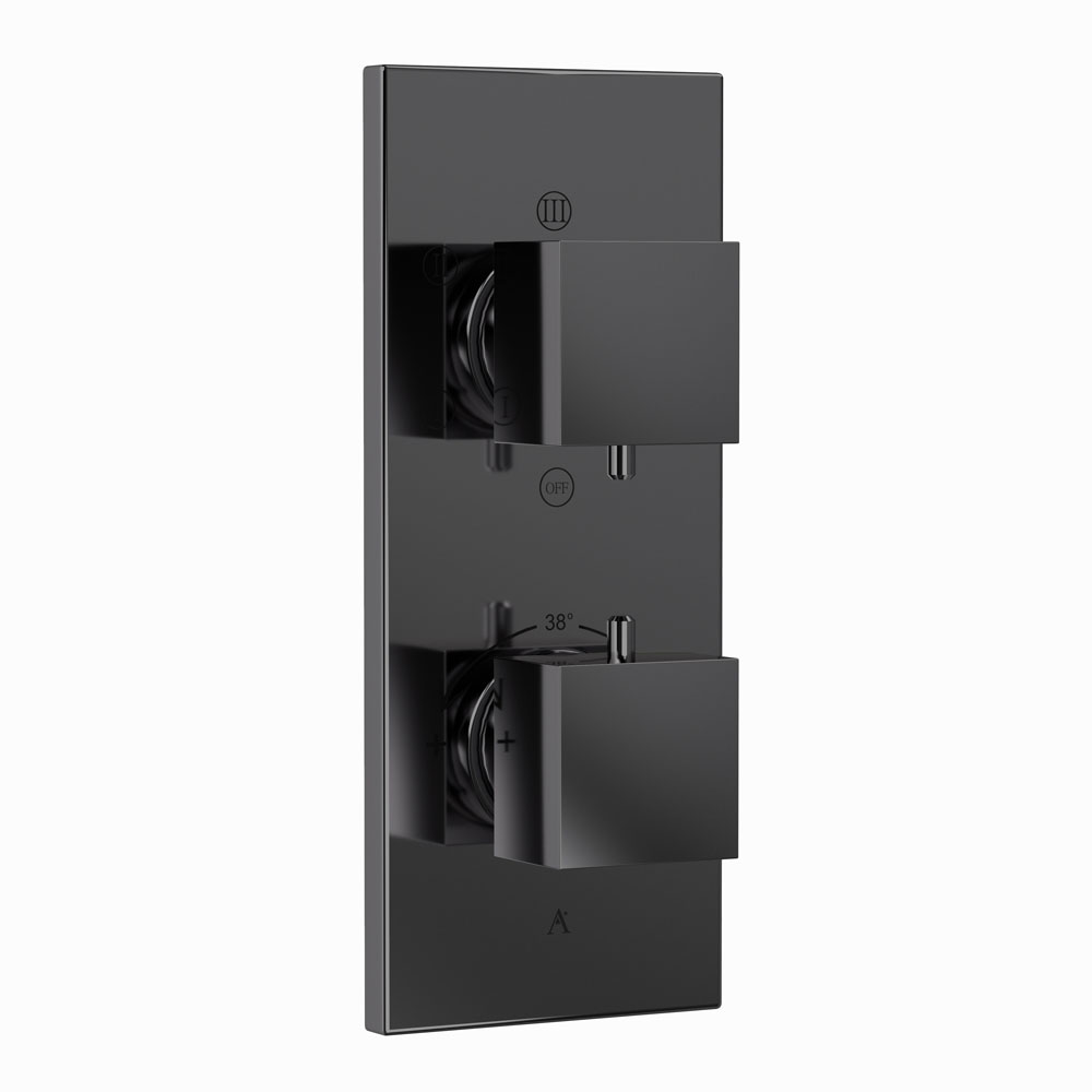 Thermatik-S In-wall Thermostatic Shower Valve with 5-Way Diverter-Black Chrome