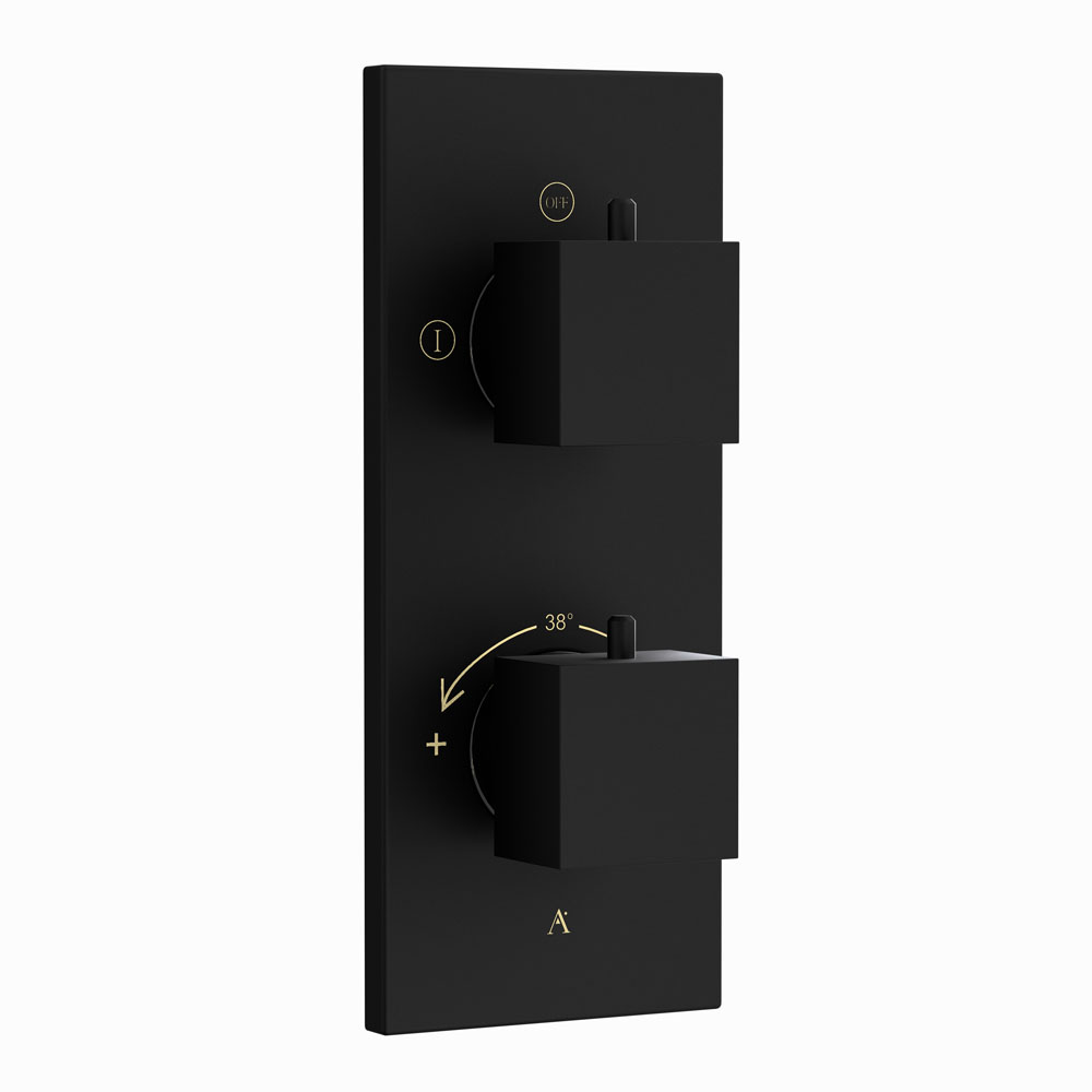 Thermatik-S In-wall Thermostatic Shower Valve with 2-Way Diverter - Black Matt