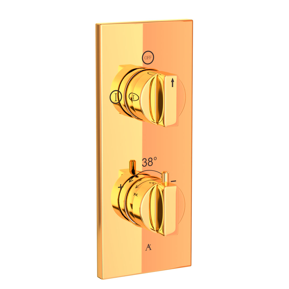 Thermatik-R In-wall Thermostatic Shower Valve with 2-Way Diverter - Gold Bright PVD