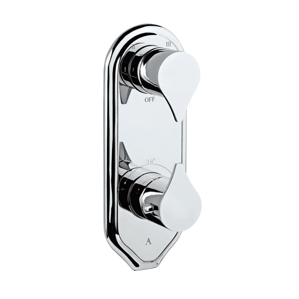 Thermostatic Shower Valve with 4-Way Diverter-Chrome