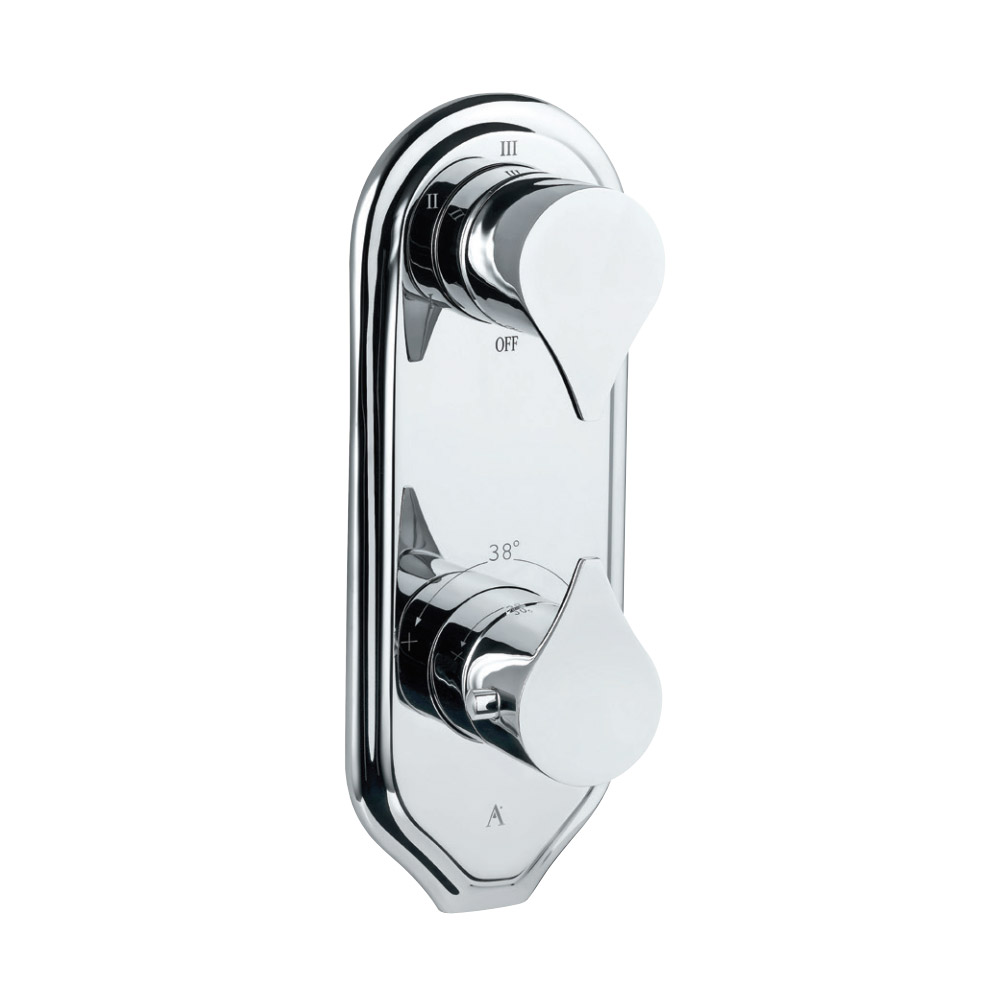 Thermostatic Shower Valve with 5-Way Diverter-Chrome
