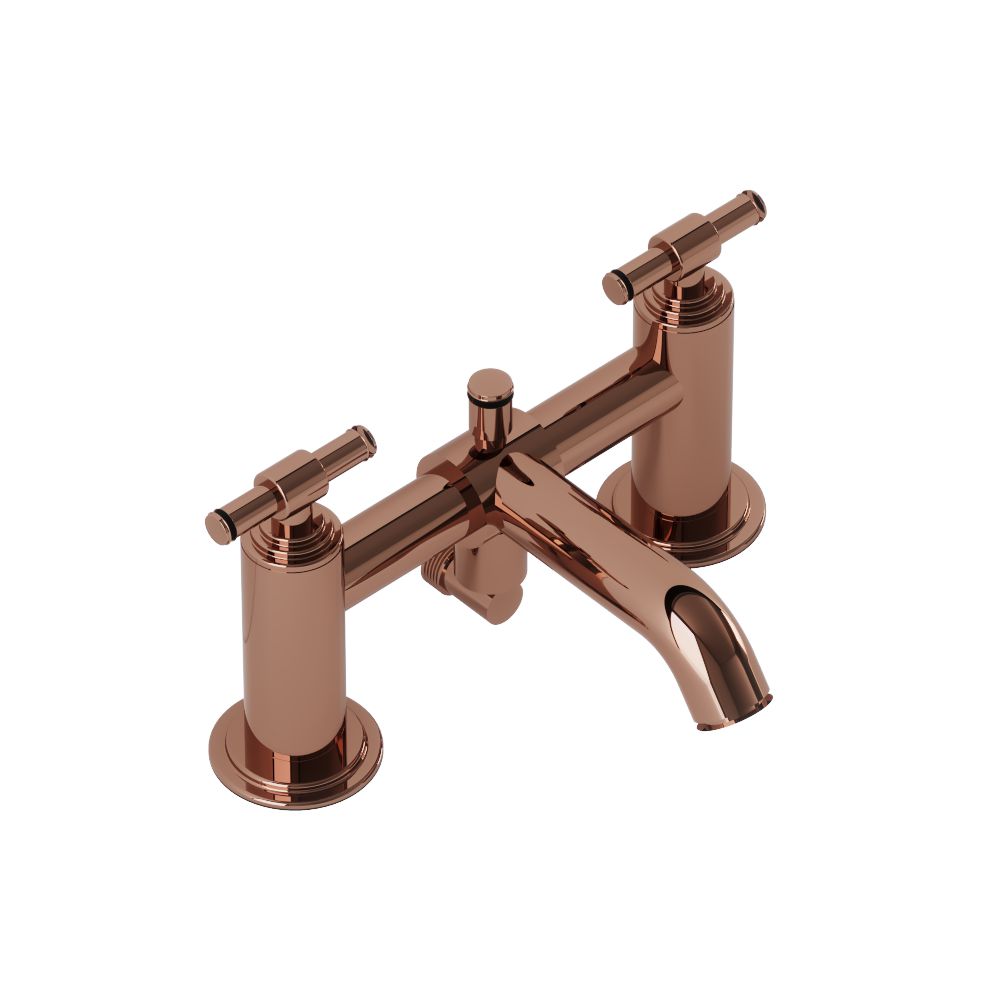 H Type Bath and Shower Mixer-Blush Gold PVD
