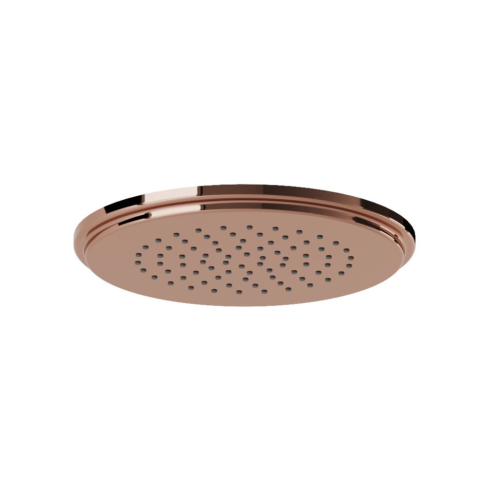 Vic Single Function Round Shape Overhead Shower-Blush Gold PVD