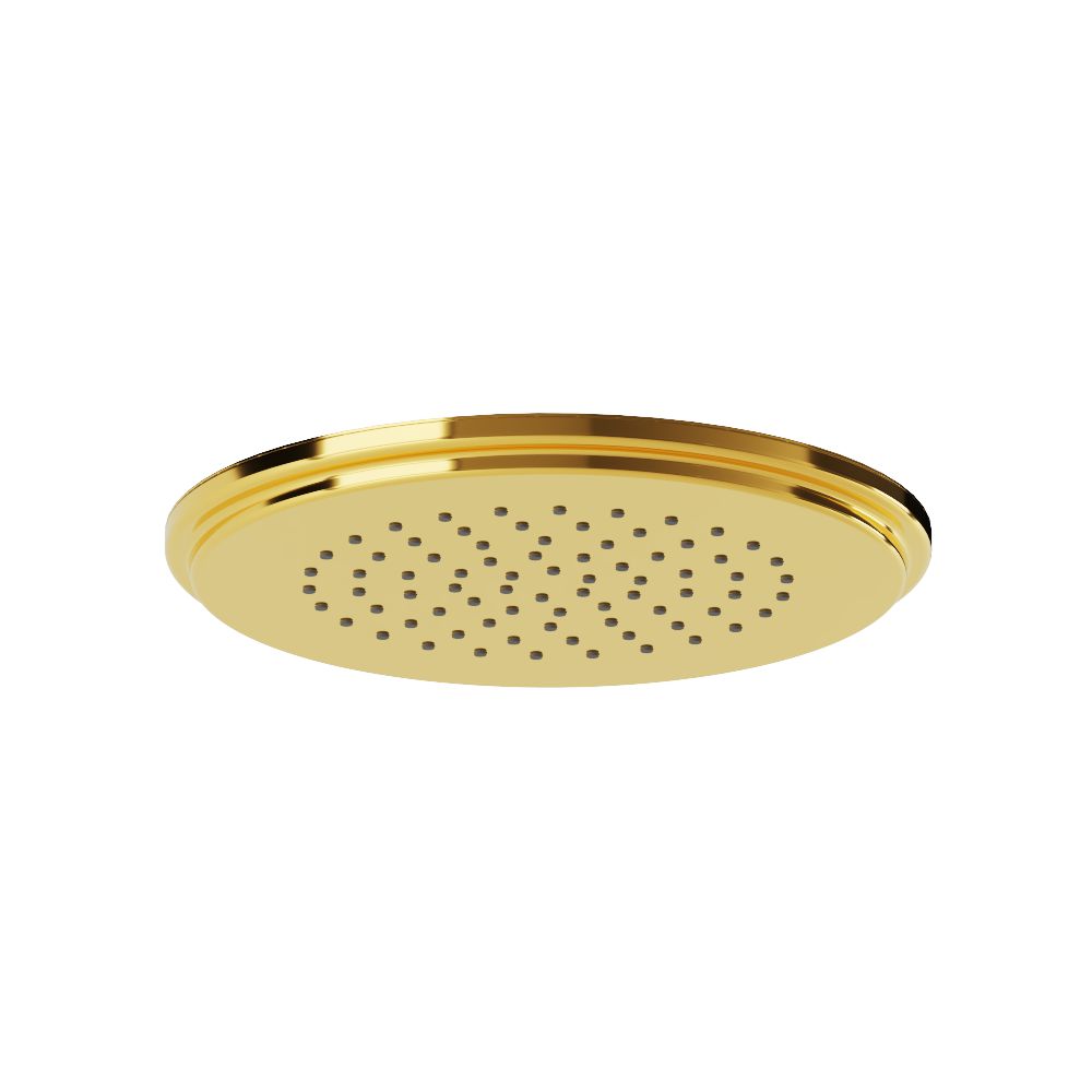 Vic Single Function Round Shape Overhead Shower-Gold Bright PVD